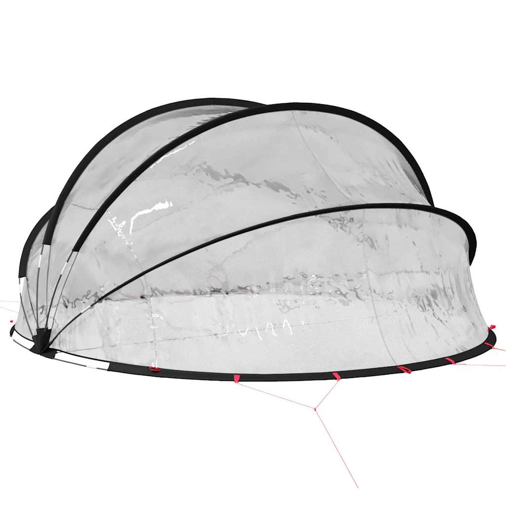 vidaXL Pool-Dome Transparent 405 x 405 x 192 cm PVC - Image 6