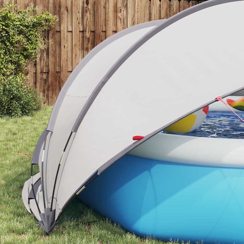 vidaXL Pool-Dome Grau und Orange 336 x 322 x 160 cm - Image 5