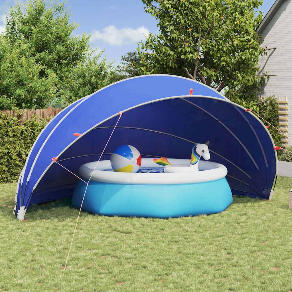 vidaXL Pool-Dome Blau 592 x 590 x 275 cm