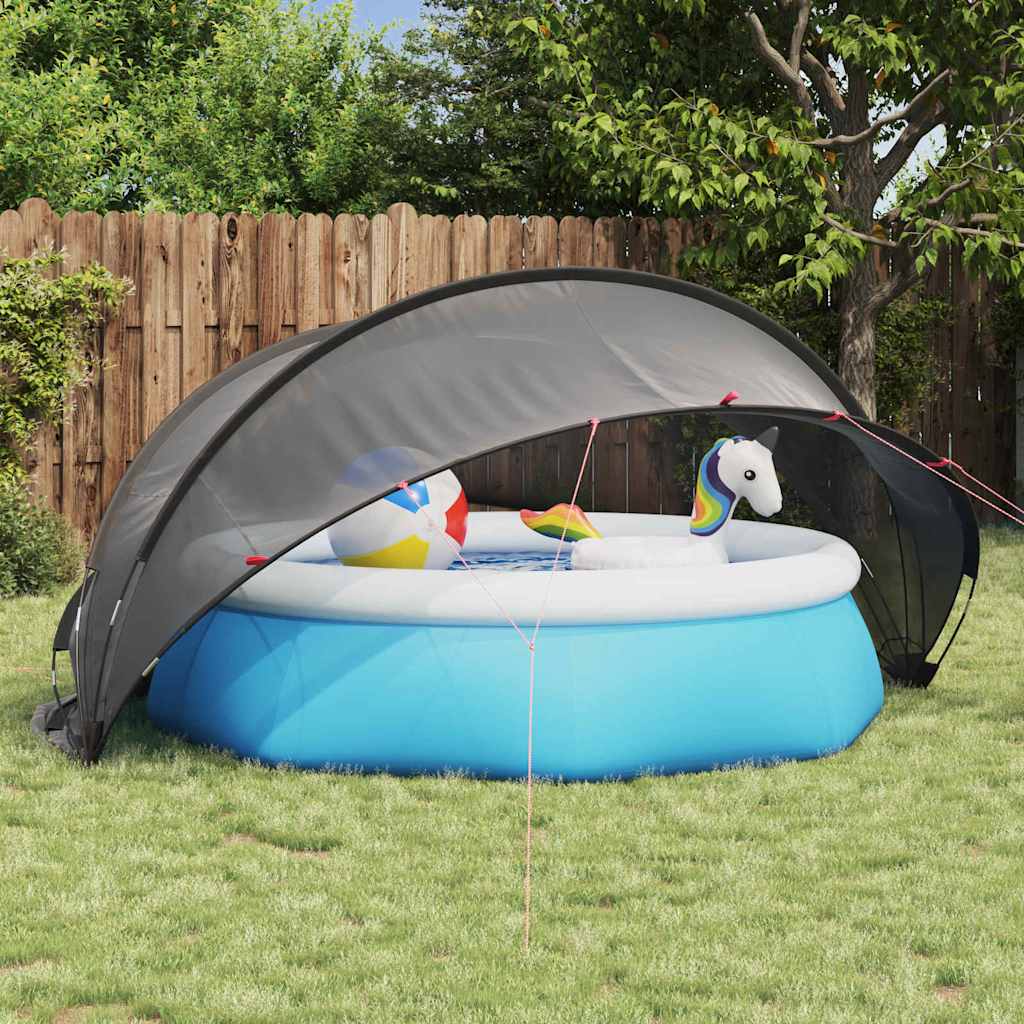 vidaXL Pool-Dome Schwarz 336 x 322 x 160 cm