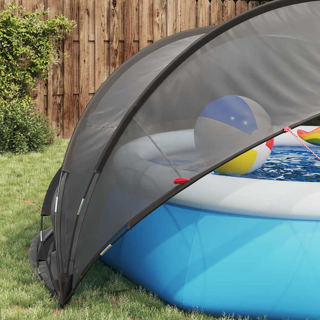 vidaXL Pool-Dome Schwarz 336 x 322 x 160 cm - Image 5