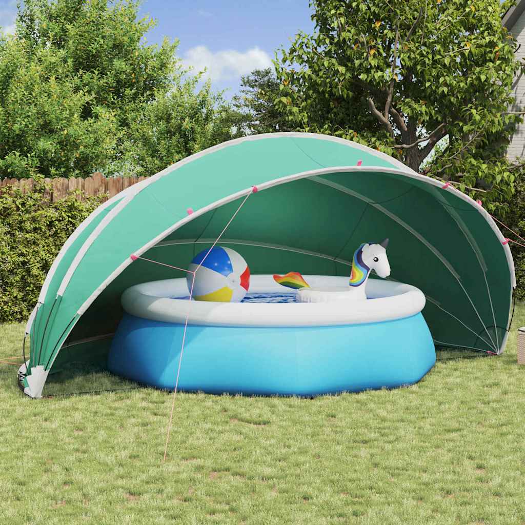 vidaXL Pool-Dome Grün 546 x 516 x 250 cm