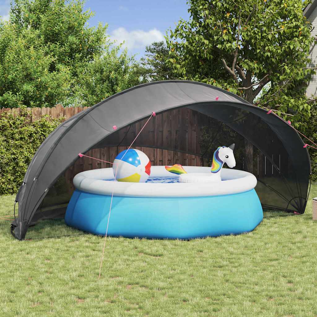 vidaXL Pool-Dome Schwarz 546 x 516 x 250 cm