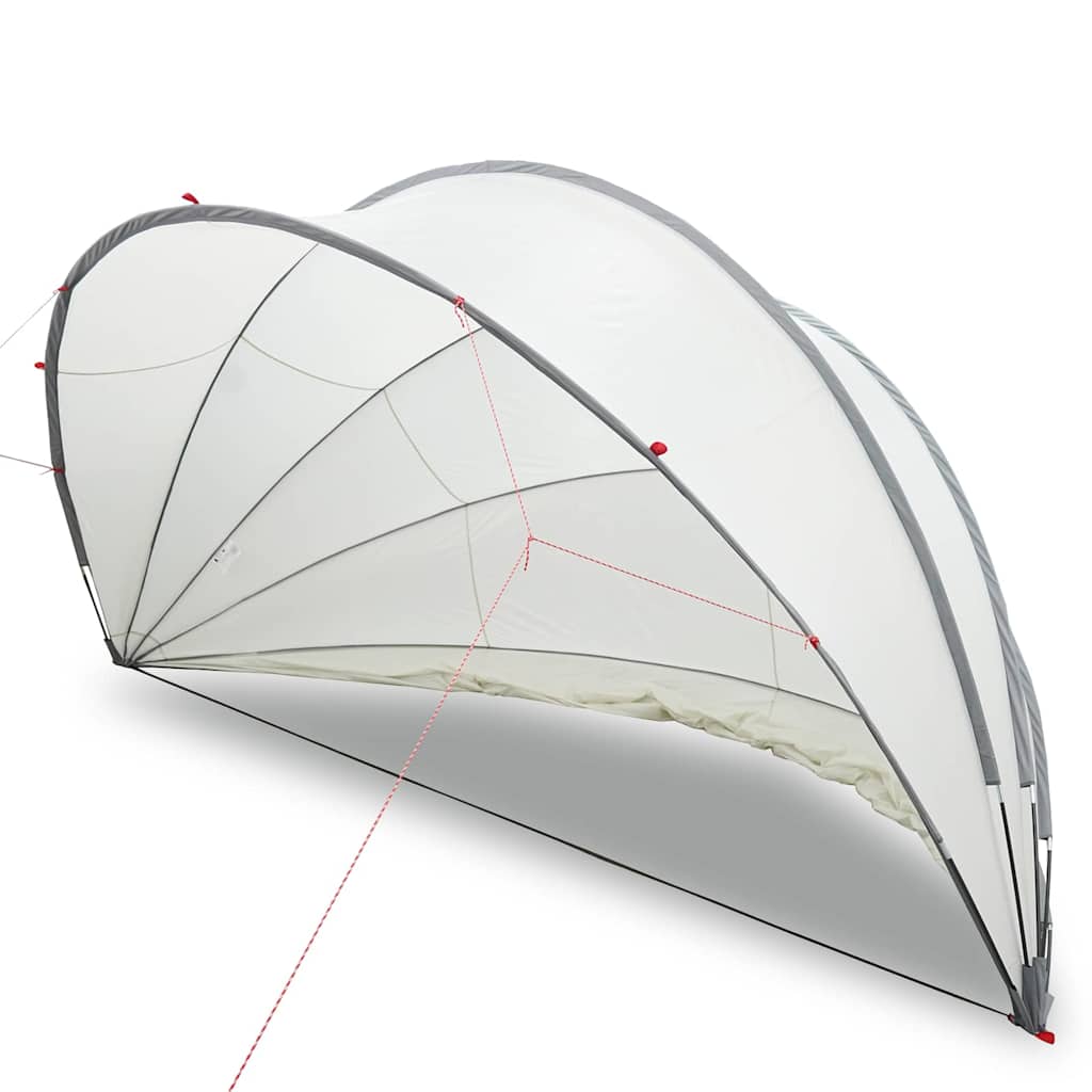 vidaXL Pool-Dome Grau und Orange 430 x 430 x 210 cm - Image 3