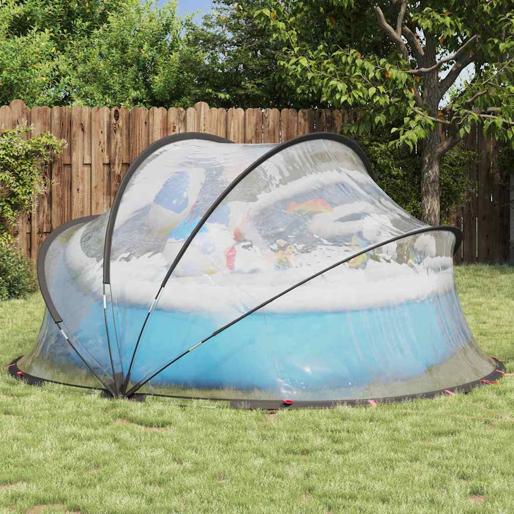 vidaXL Pool-Dome Transparent 336 x 322 x 160 cm PVC - Image 4