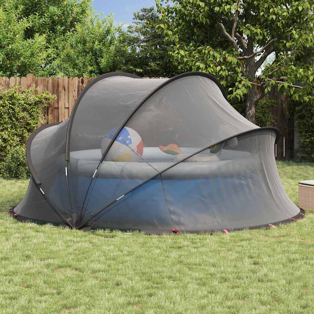 vidaXL Pool-Dome Schwarz 405 x 405 x 192 cm - Image 4