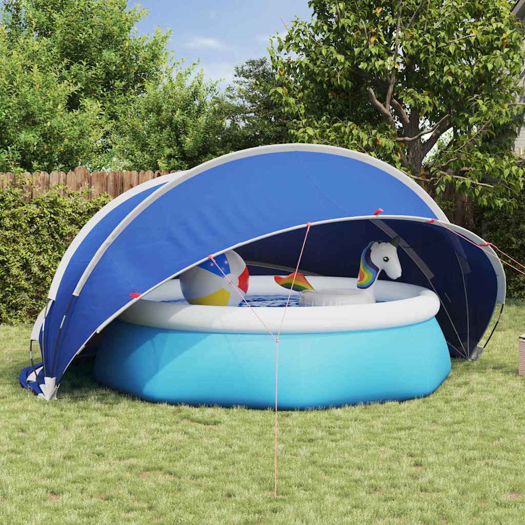 vidaXL Pool-Dome Blau 430 x 430 x 210 cm
