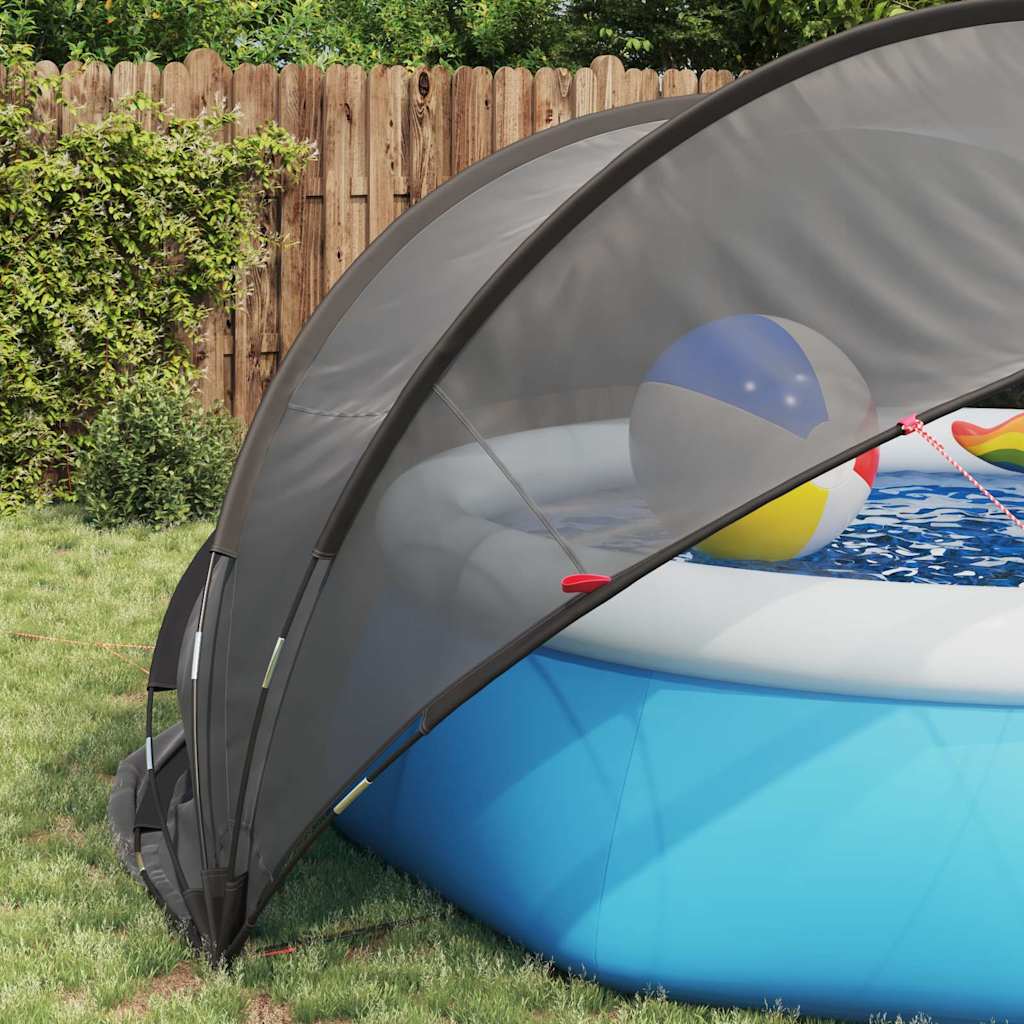 vidaXL Pool-Dome Schwarz 405 x 405 x 192 cm - Image 5
