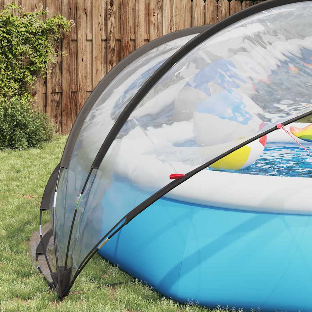 vidaXL Pool-Dome Transparent 336 x 322 x 160 cm PVC - Image 5