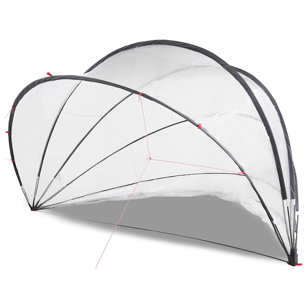 vidaXL Pool-Dome Transparent 500 x 500 x 236 cm PVC - Image 3