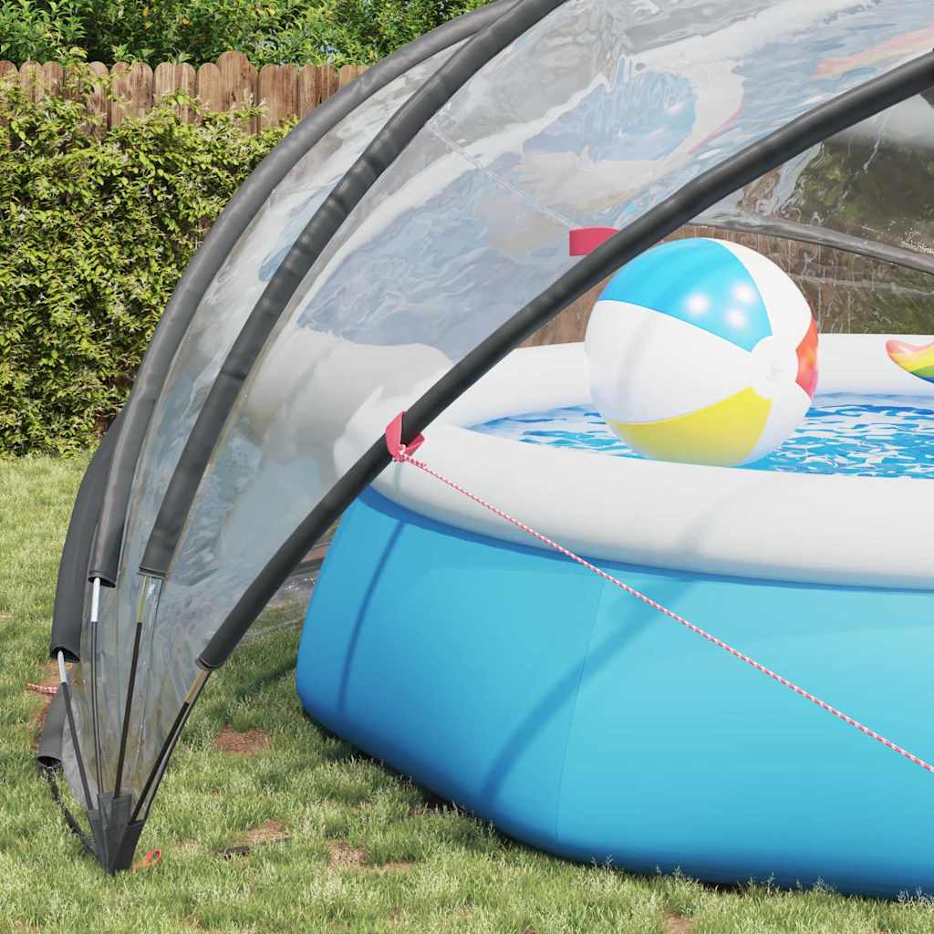 vidaXL Pool-Dome Transparent 500 x 500 x 236 cm PVC - Image 5