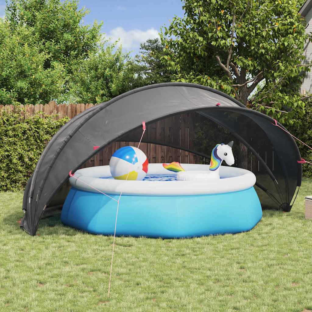vidaXL Pool-Dome Schwarz 500 x 500 x 236 cm