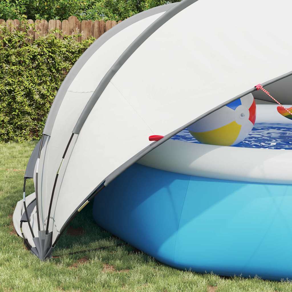 vidaXL Pool-Dome Grau und Orange 472 x 460 x 229 cm - Image 5