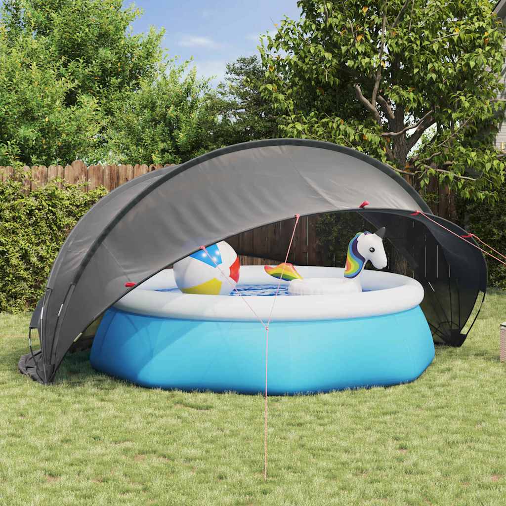 vidaXL Pool-Dome Schwarz 472 x 460 x 229 cm