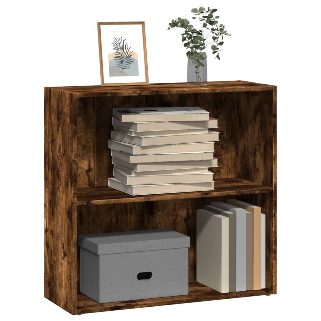 vidaXL Bücherregal Räuchereiche 80x30x77 cm Holzwerkstoff