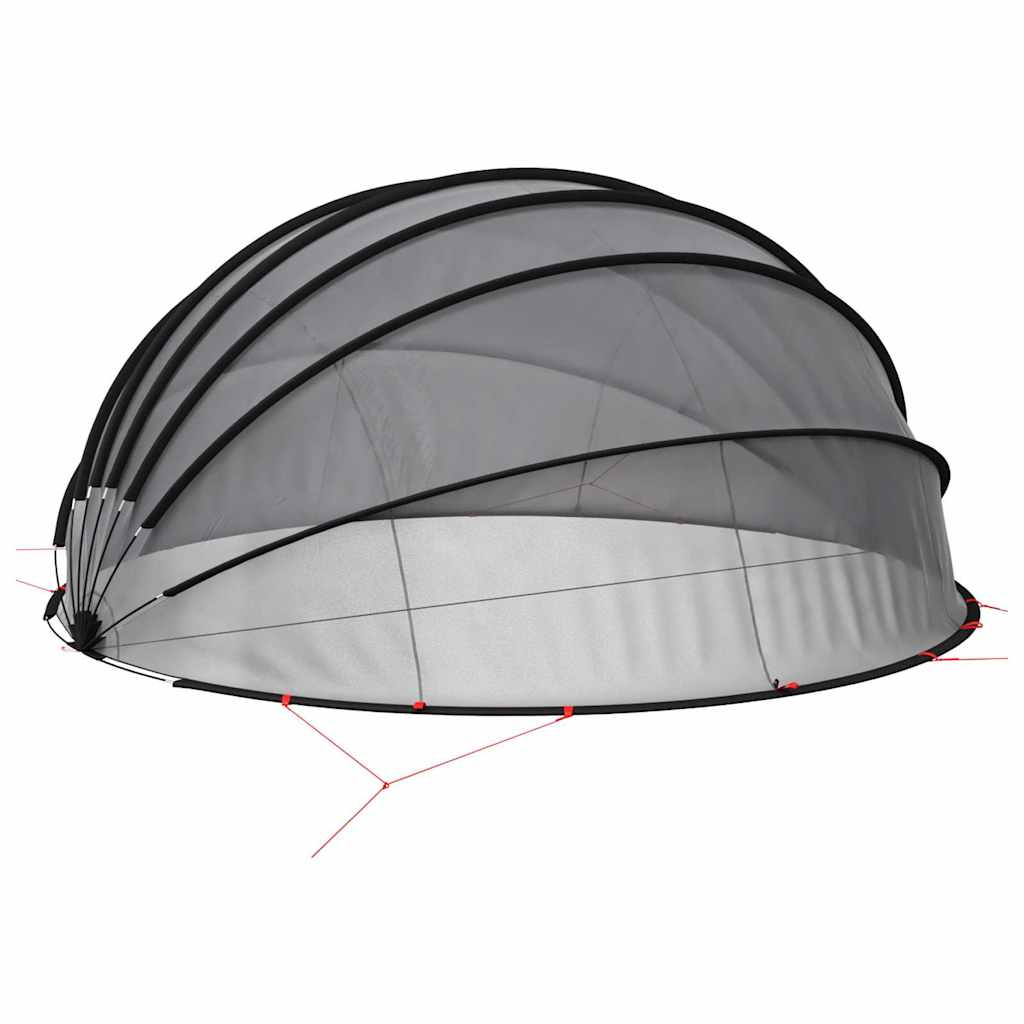 vidaXL Pool-Dome Schwarz 592 x 590 x 275 cm - Image 6