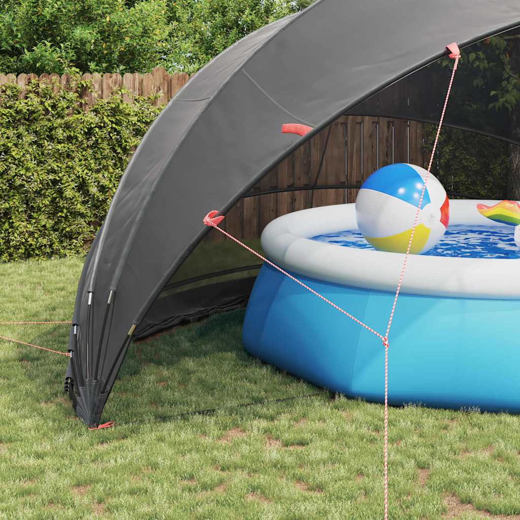 vidaXL Pool-Dome Schwarz 592 x 590 x 275 cm - Image 5