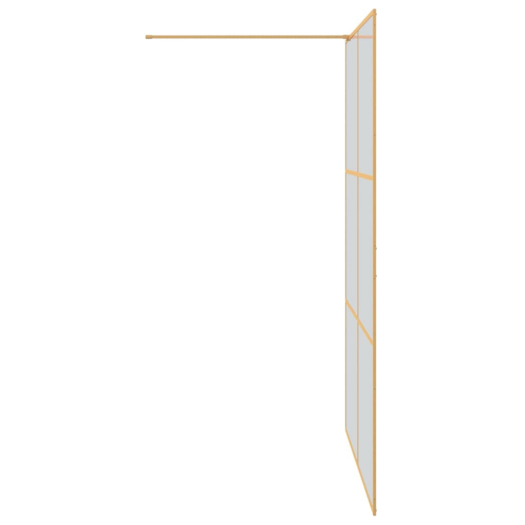 vidaXL Walk-in Duschwand Gold 140 x 195 cm Gehärtetes Glas - Image 5