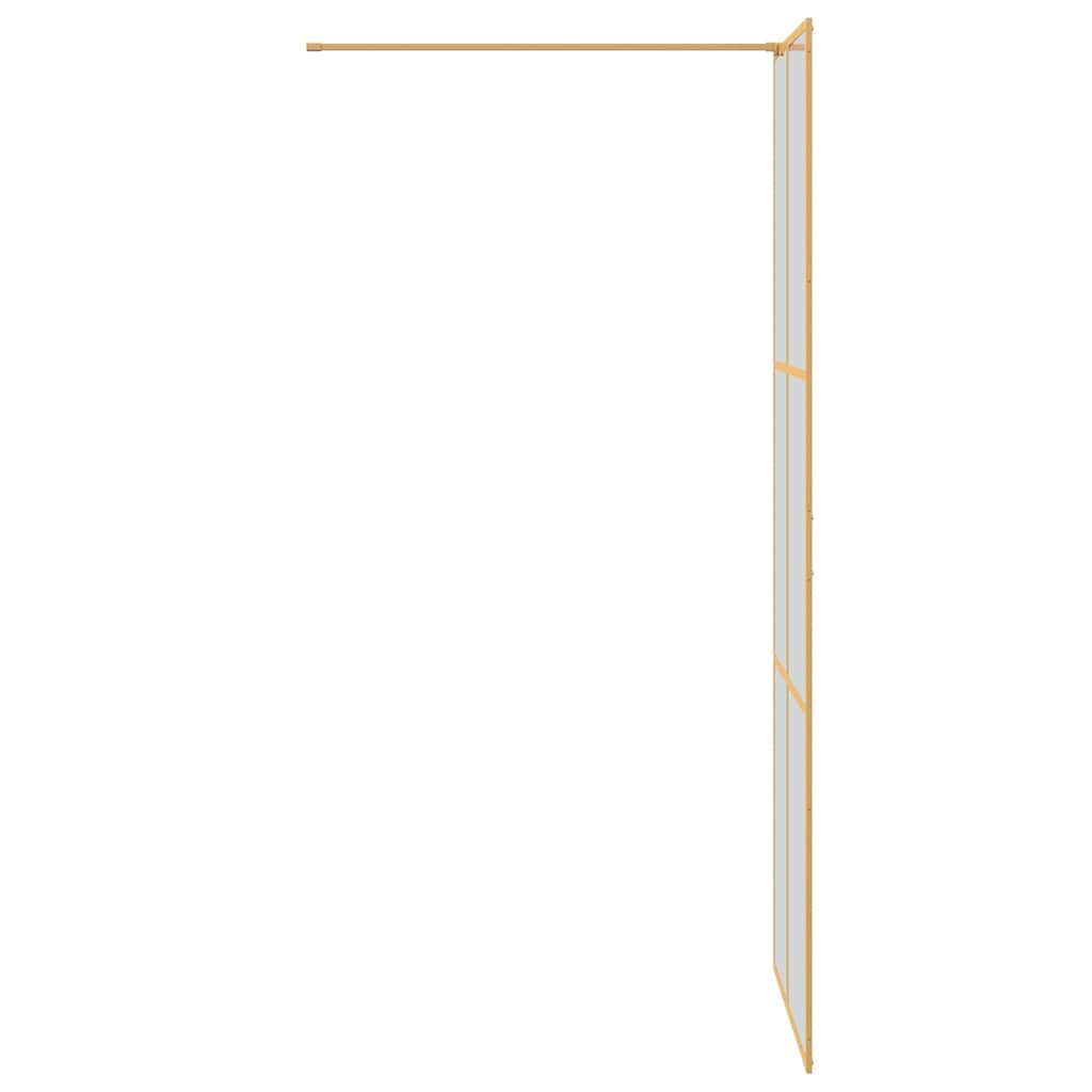 vidaXL Walk-in Duschwand Gold 80 x 195 cm Gehärtetes Glas - Image 5