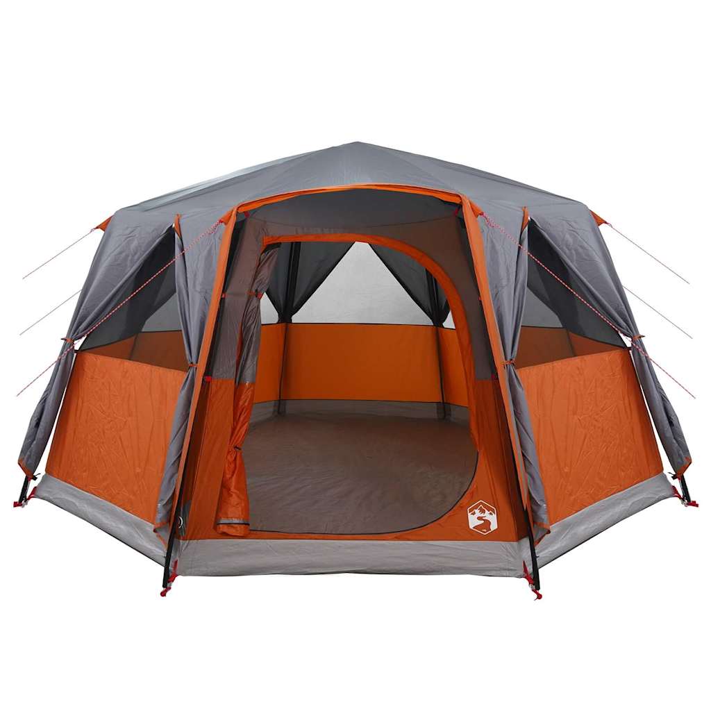 vidaXL Hütten-Zelt mit Dach Grau und Orange 425 x 396 x 222 cm - Image 6