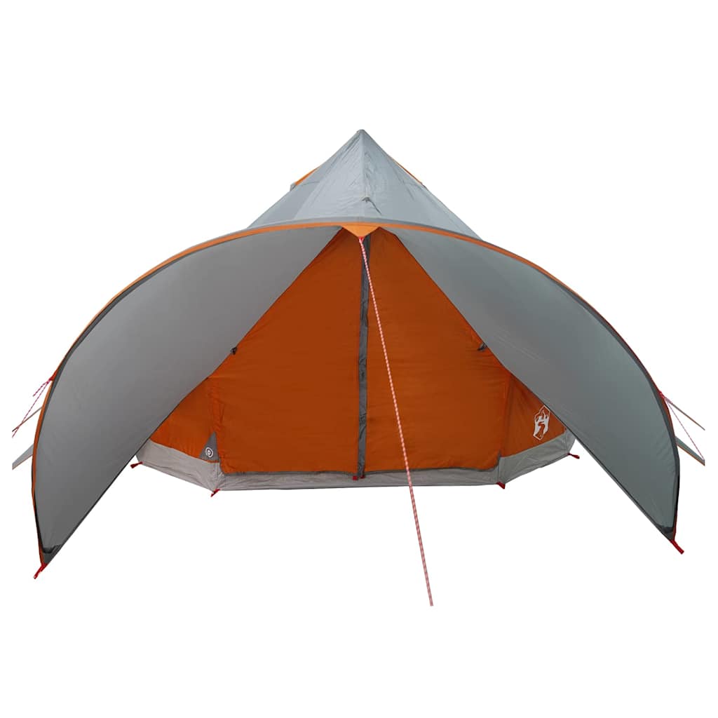 vidaXL Teepee Zelt mit Dach Grau und Orange 600 x 600 x 347 cm - Image 5