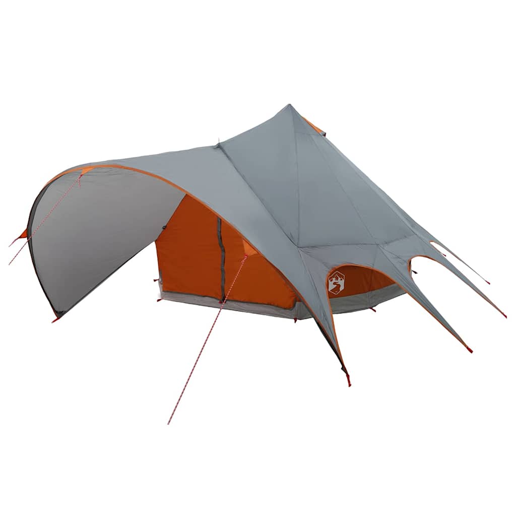 vidaXL Teepee Zelt mit Dach Grau und Orange 600 x 600 x 347 cm - Image 4
