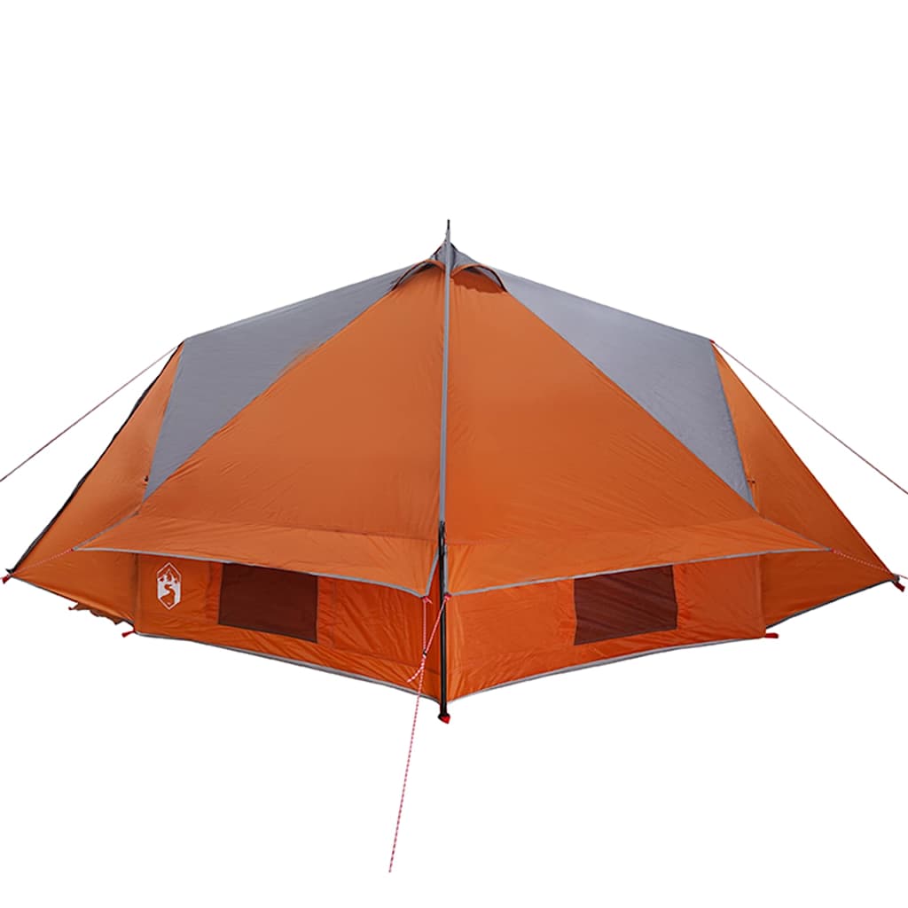 vidaXL Teepee Zelt mit Dach Grau und Orange 490 x 410 x 210 cm - Image 6