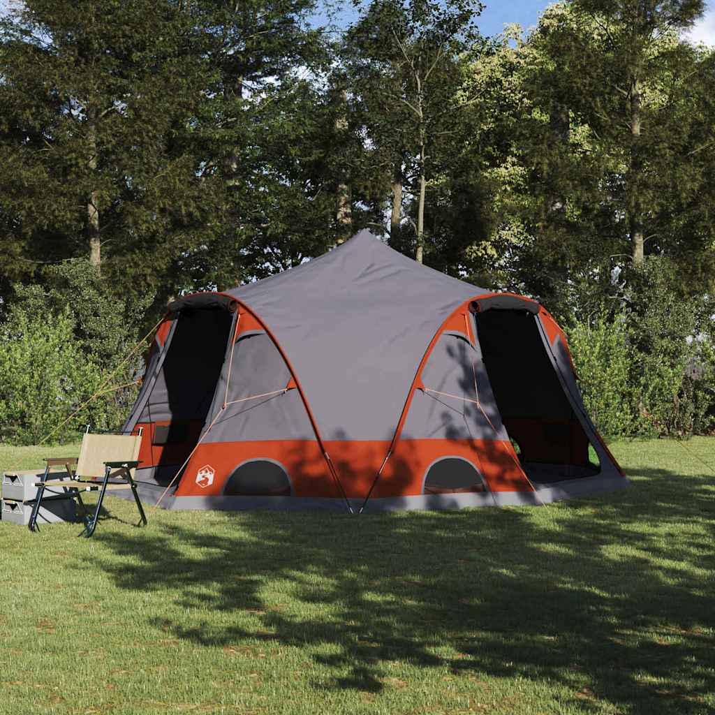 vidaXL Kuppelzelt mit Dach Grau und Orange 505 x 450 x 248 cm