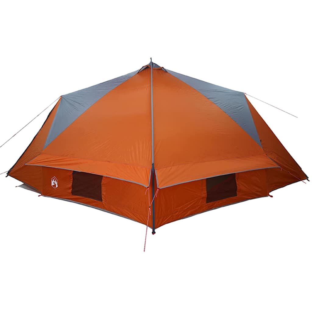 vidaXL Teepee Zelt mit Dach Grau und Orange 490 x 410 x 210 cm - Image 6