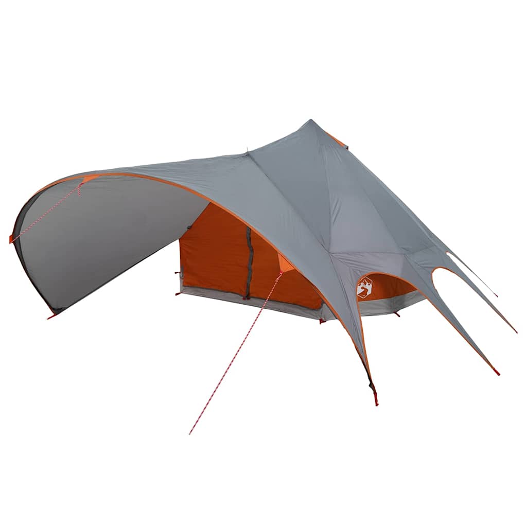 vidaXL Teepee Zelt mit Dach Grau und Orange 600 x 600 x 347 cm - Image 4