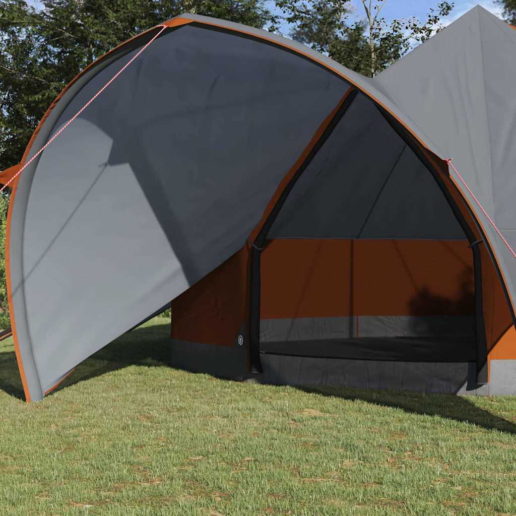vidaXL Teepee Zelt mit Dach Grau und Orange 600 x 600 x 347 cm - Image 3
