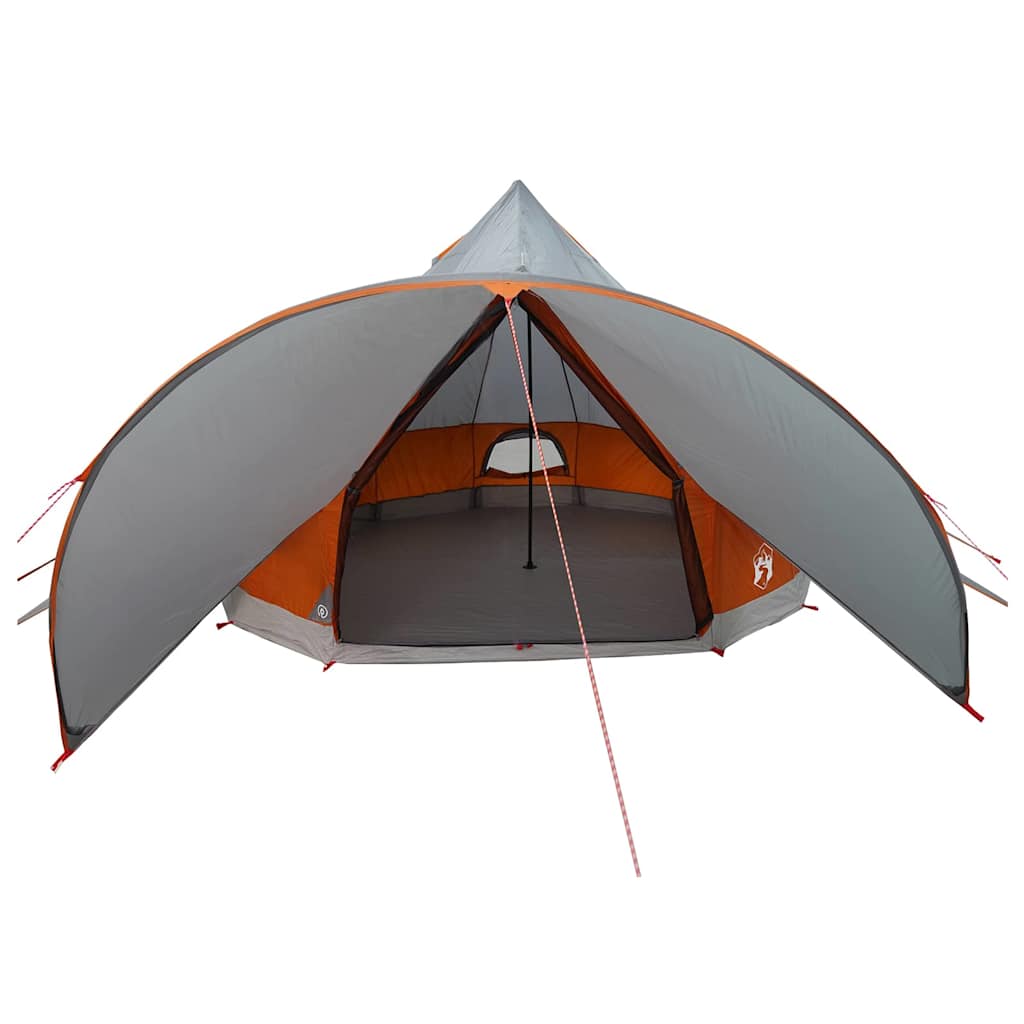 vidaXL Teepee Zelt mit Dach Grau und Orange 600 x 600 x 347 cm - Image 6