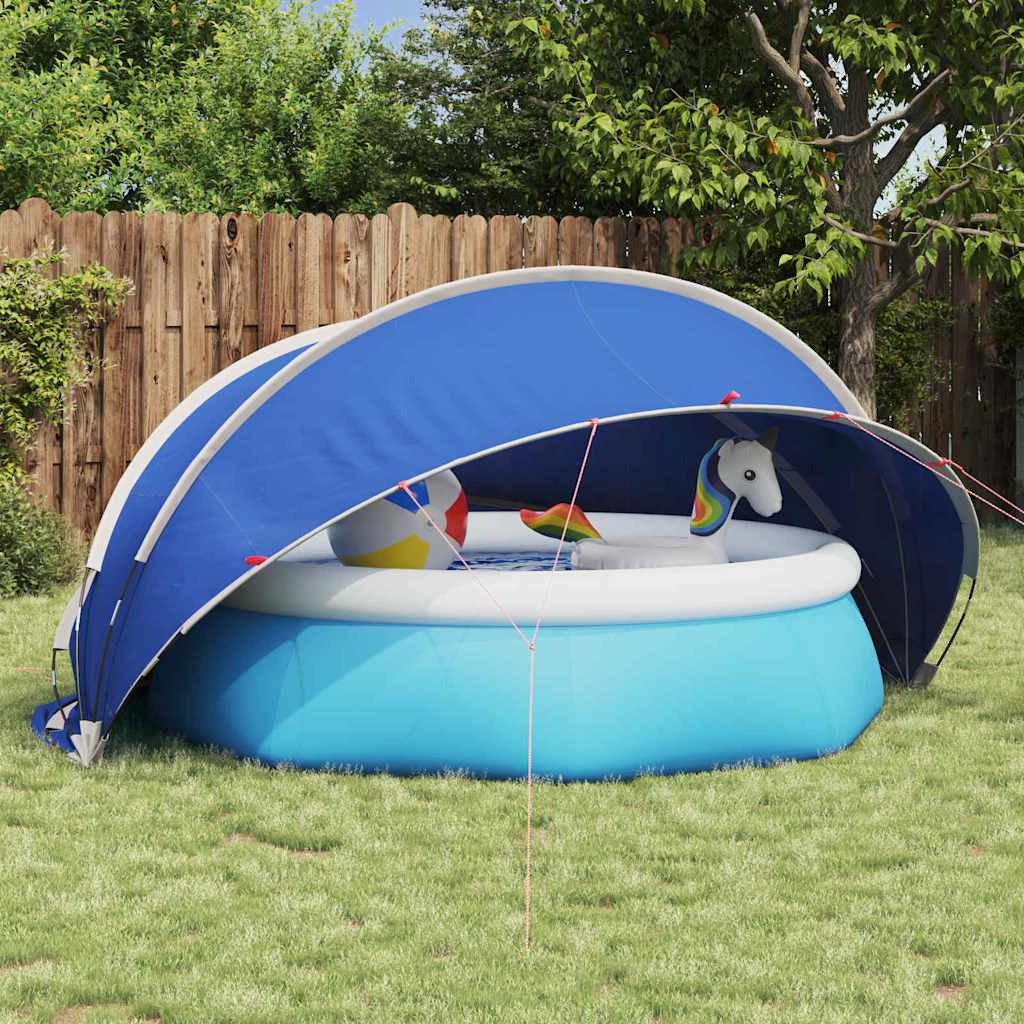 vidaXL Pool-Dome Blau 336 x 322 x 160 cm