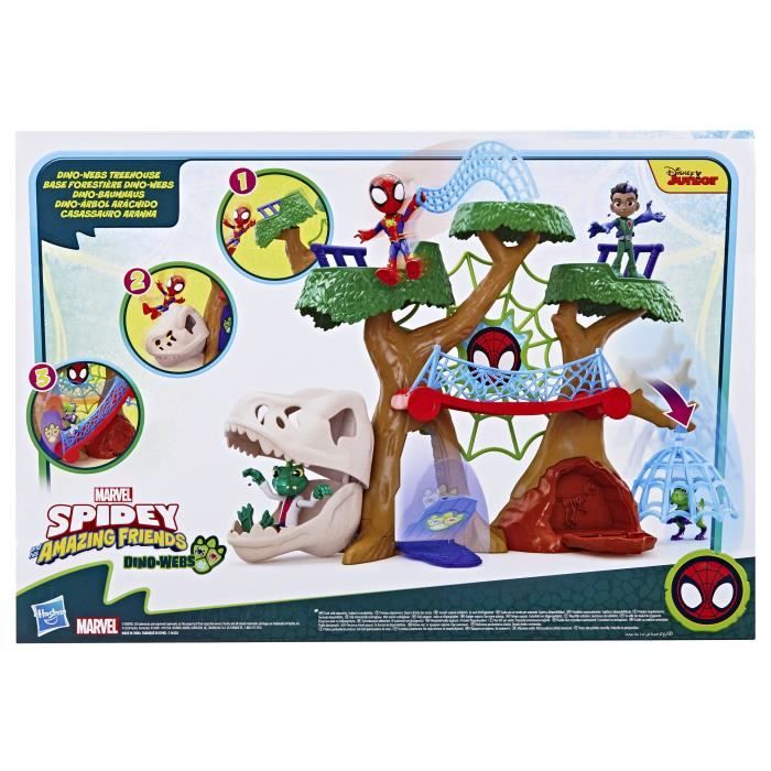 Spidey DinO-Webs Forest Base Playset, Personaggi E Accessori Dei Supereroi, Dai 3 Anni In Su, Spidey E Amici - Image 5