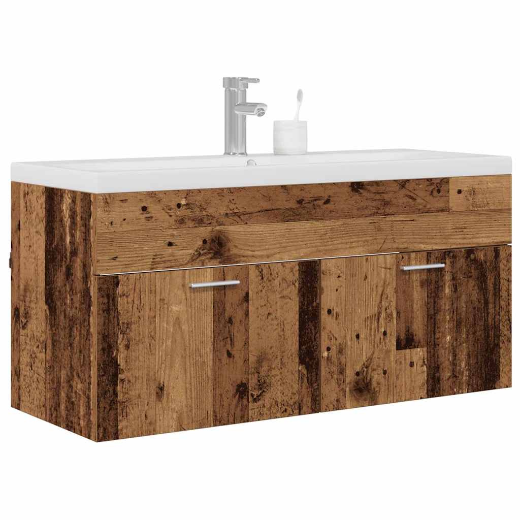 Mobile Da Bagno Con Cassetto Legno Vecchio 100 X 38,5 X 46 cm - Image 3