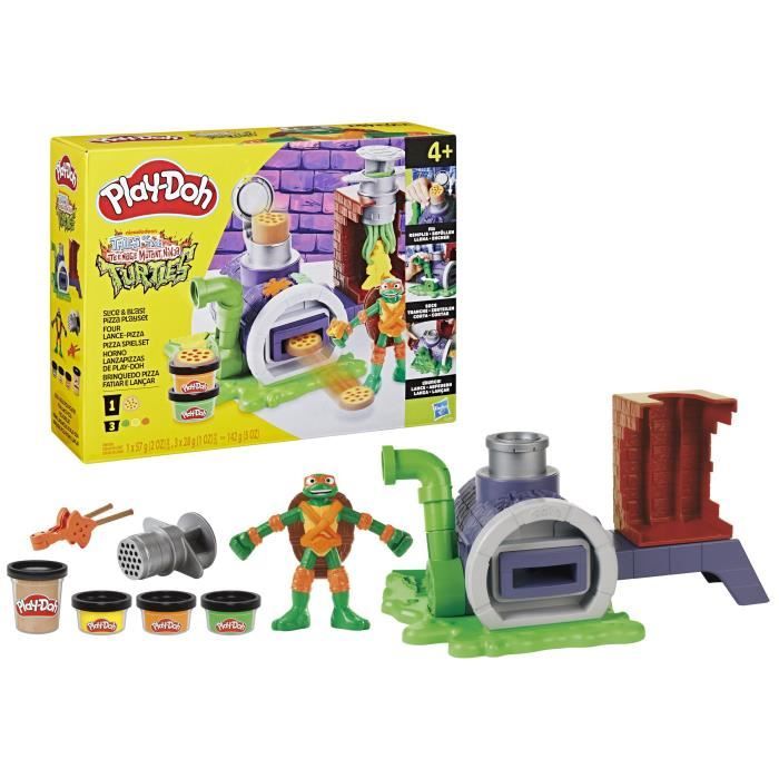 PlaY-Doh Teenage Mutant Ninja Turtles Pizza Launcher, Set Di Pasta Da Modellare