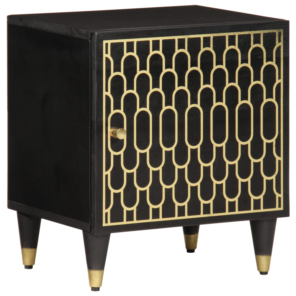 Comodini 2pz 40x33x46 Cm In Legno Massello Di Mango