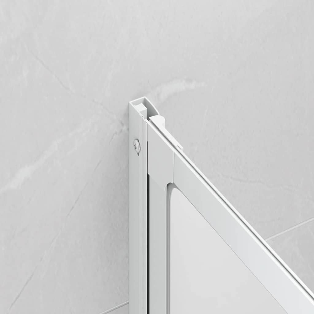 Schermo Da Bagno Glassato 120 X 117 Cm Alluminio & Pannello pp - Image 4