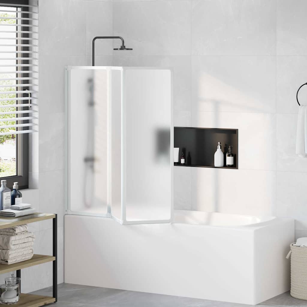 Schermo Da Bagno Glassato 120 X 117 Cm Alluminio & Pannello pp - Image 3
