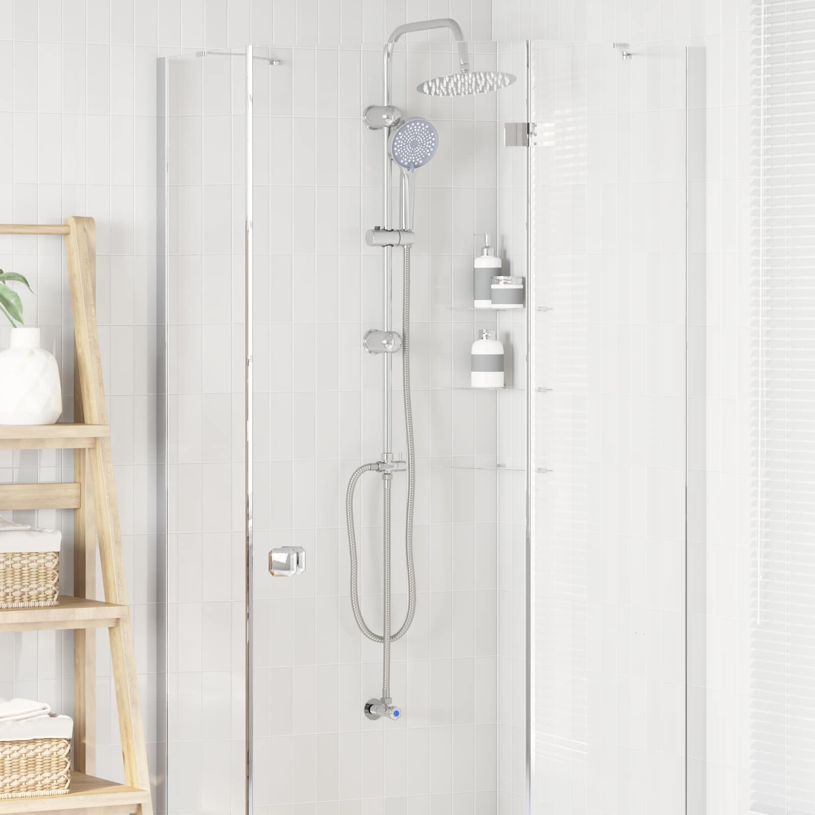 Sistema Doccia Argento 45 X 20 X 96 Cm Ottone, Sus201 E Abs - Image 3