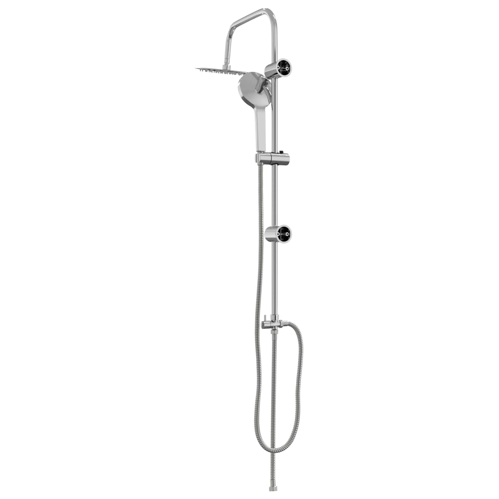 Sistema Doccia Argento 45 X 20 X 96 Cm Ottone, Sus201 E Abs - Image 5
