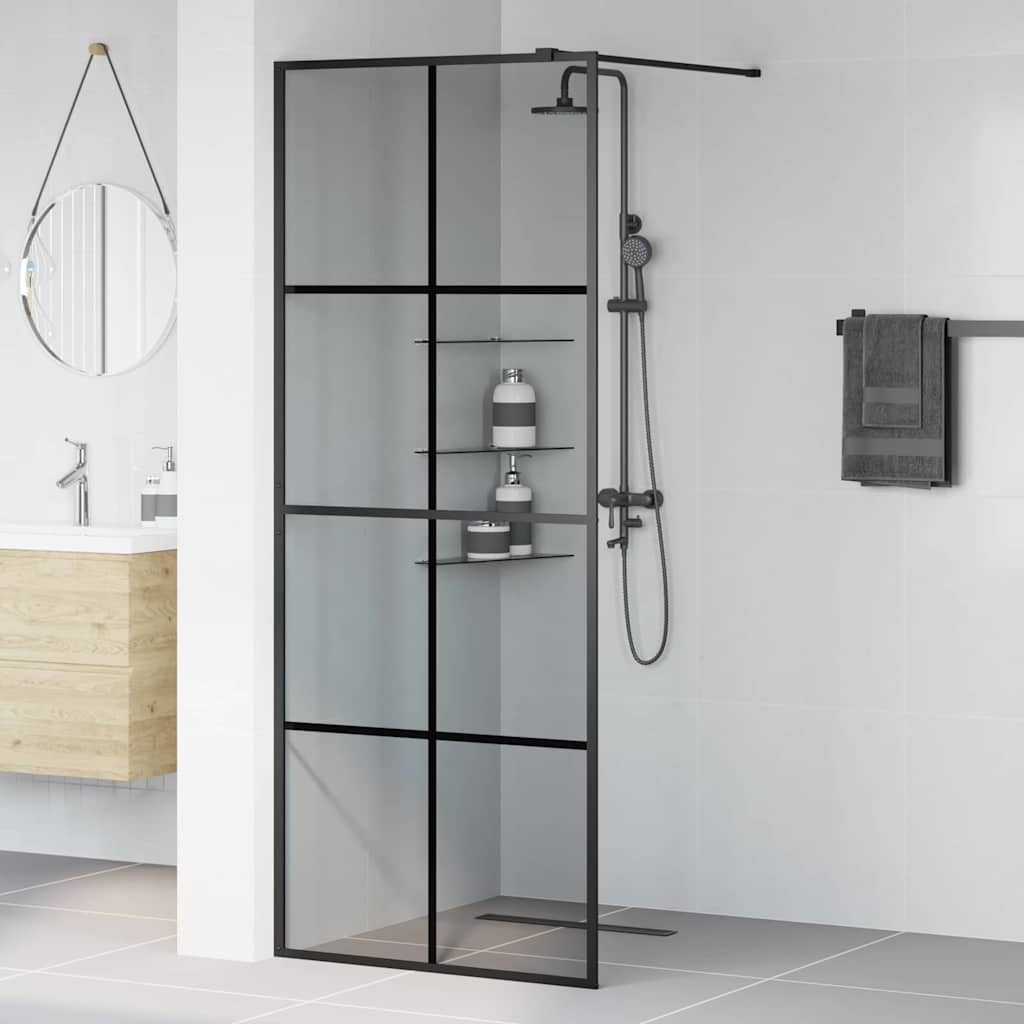 Parete Doccia WalK-In Nero 80 X 195 Cm Vetro Temperato - Image 3