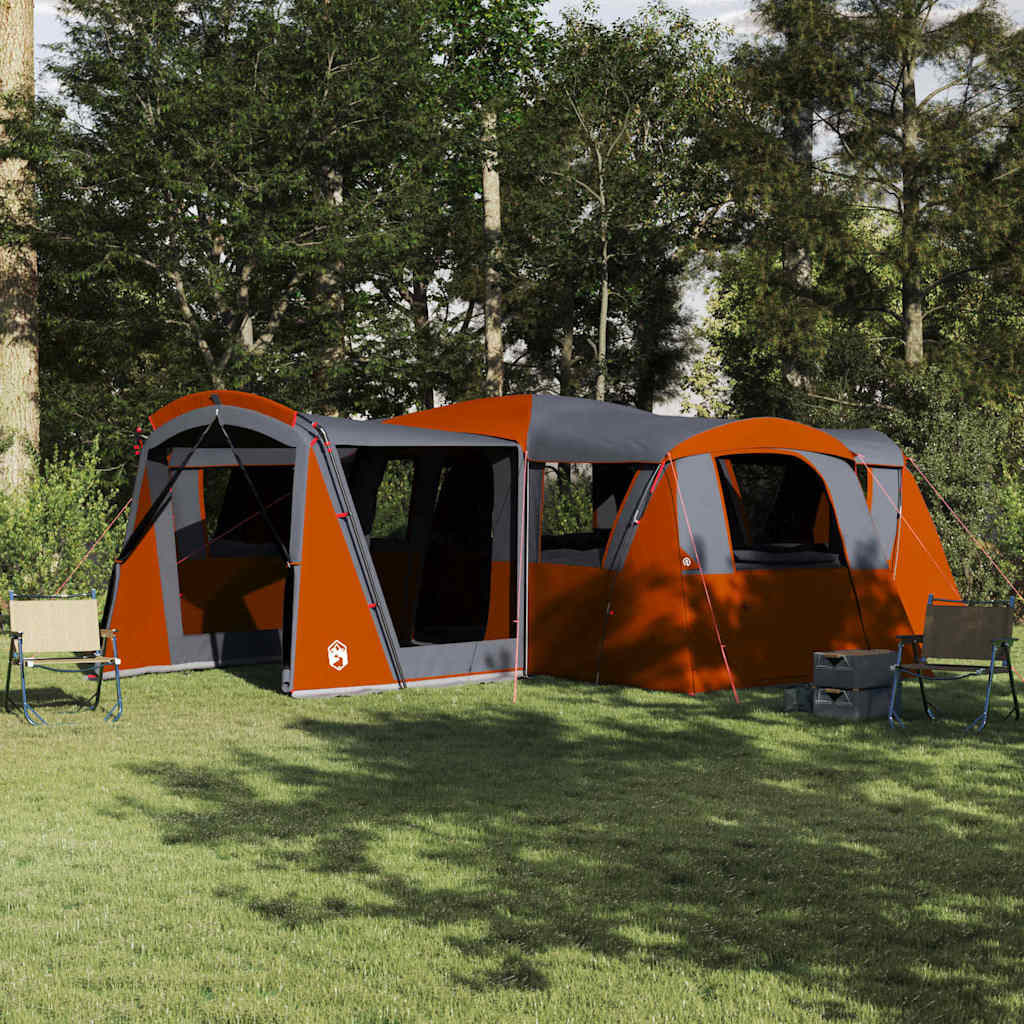 Tenda Familiare Con Tetto Grigio E Arancione 745 X 700 X 217 cm