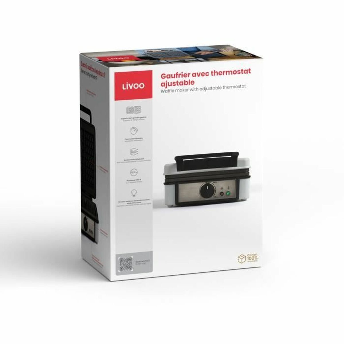 Macchina Da Waffle Livoo Dop206 1200 W - Image 5