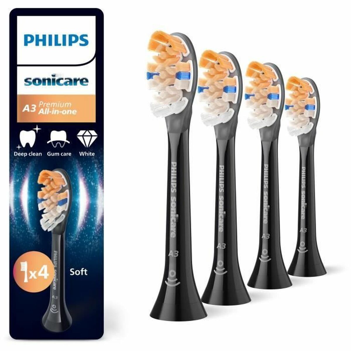 Testina Di Ricambio Philips Nero 4 Unità