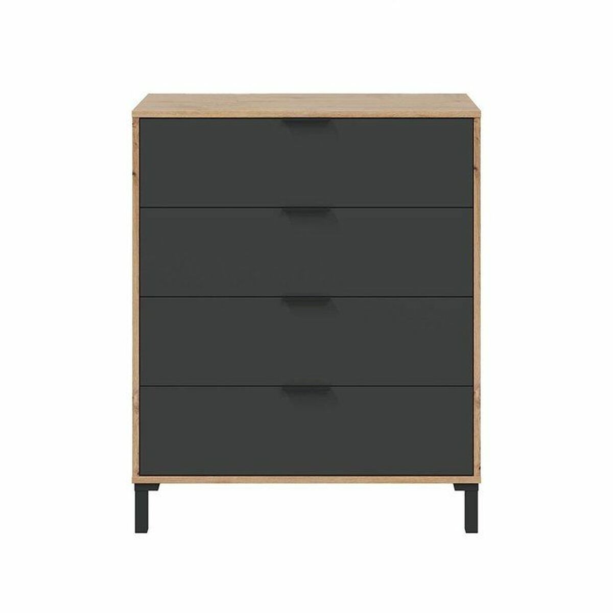 Cassettiera Marrone Nero 77,5 X 40 X 93,5 cm