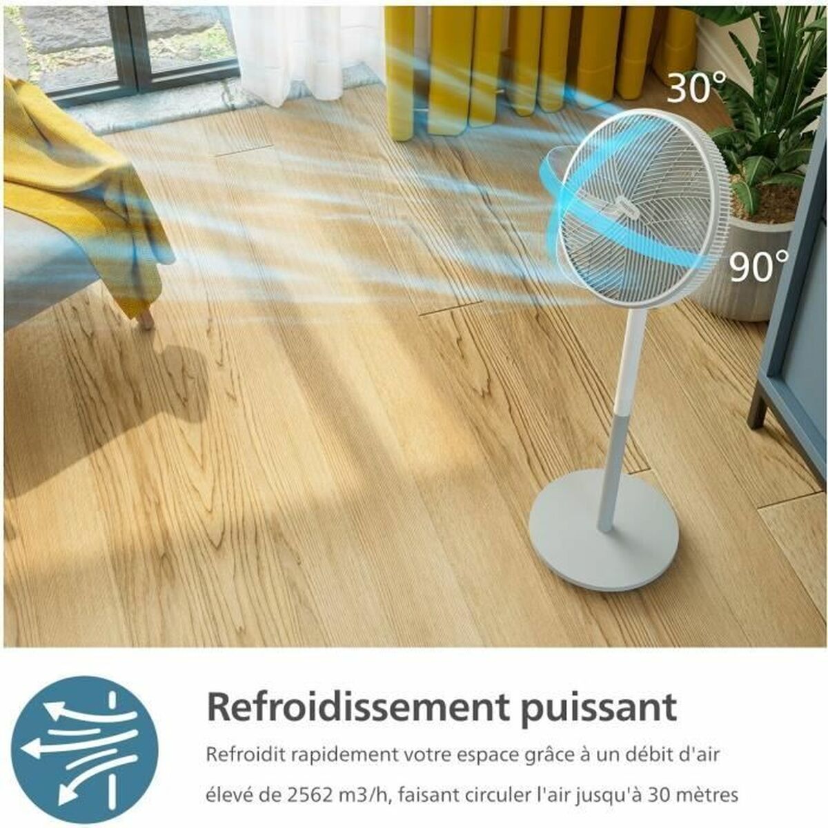 Ventilatore A Piantana Philips Cx2550/00 Bianco 50 W - Image 3