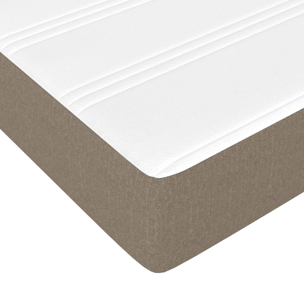 vidaXL Colchón de muelles ensacados tela gris taupe 160x200x20 cm - Image 5