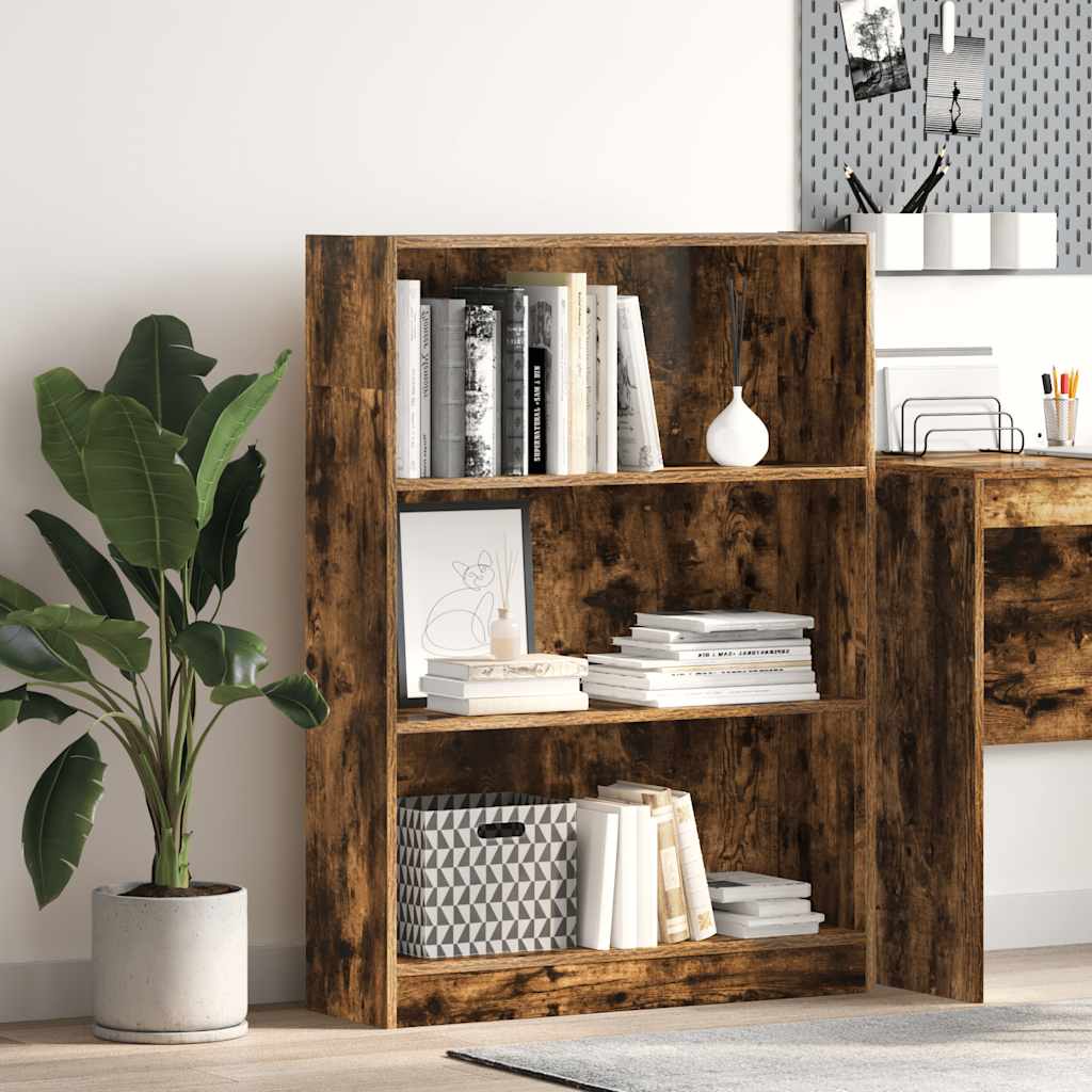vidaXL Bücherregal Räuchereiche 80x24x109 cm Holzwerkstoff
