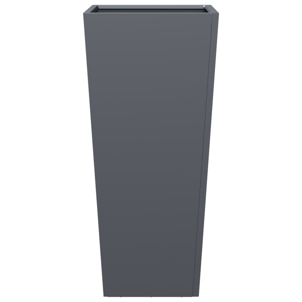 vidaXL Pflanzkübel Anthrazit 35x35x75 cm Stahl - Image 4